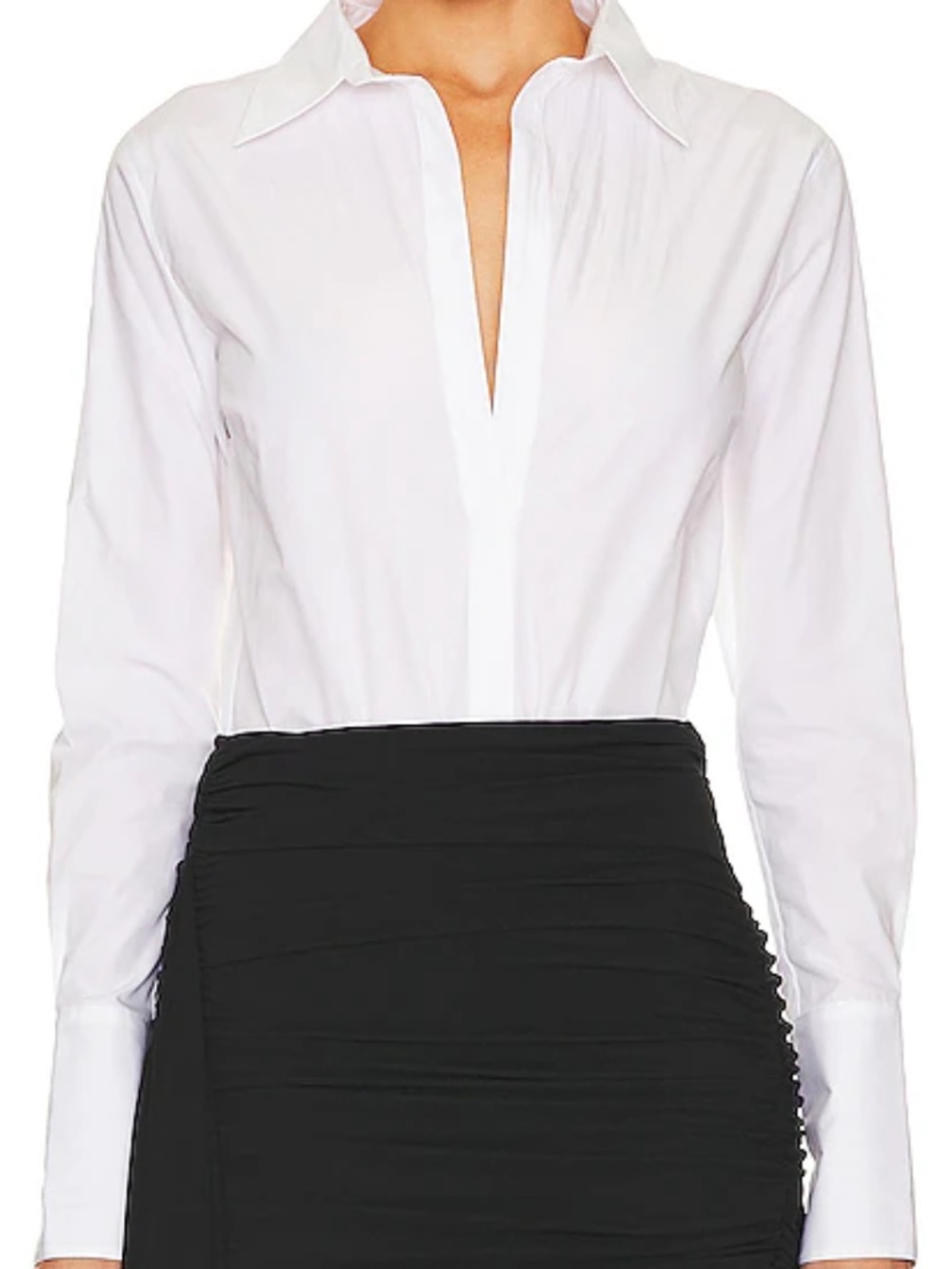 Gauge 81 Aomo White – Cotton Poplin Shirt Bodysuit - size 36 (small)- NEW - Picture 2 of 5